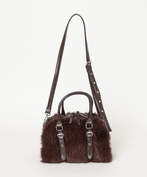 PAGEBOY(ページボーイ)の「フェイクファーボストンBAG【ハンド&ショルダー仕様】(ボストンバッグ・レディース・ブラック/ブラウン・FREE)」の9枚目の写真