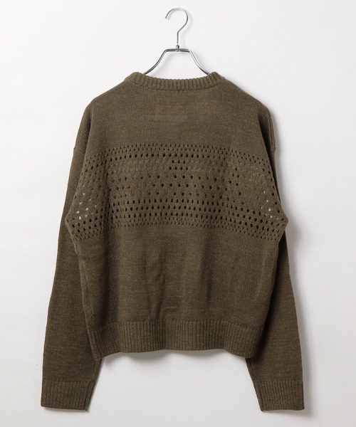 AMESWORLDWIDE（アメスワールドワイド）の「AMES WORLDWIDE／PUNCHED カーディガン（カーディガン/ボレロ・レディース・ブラウン/アイボリー/ブラック・FREE）」の4枚目の写真