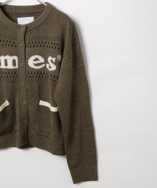AMESWORLDWIDE（アメスワールドワイド）の「AMES WORLDWIDE／PUNCHED カーディガン（カーディガン/ボレロ・レディース・ブラウン/アイボリー/ブラック・FREE）」の6枚目の写真