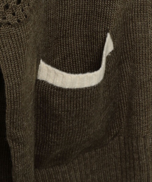 AMESWORLDWIDE（アメスワールドワイド）の「AMES WORLDWIDE／PUNCHED カーディガン（カーディガン/ボレロ・レディース・ブラウン/アイボリー/ブラック・FREE）」の9枚目の写真