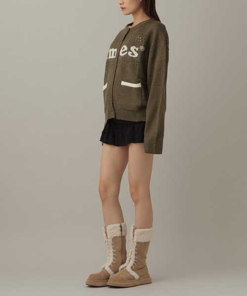 AMESWORLDWIDE（アメスワールドワイド）の「AMES WORLDWIDE／PUNCHED カーディガン（カーディガン/ボレロ・レディース・ブラウン/アイボリー/ブラック・FREE）」の19枚目の写真