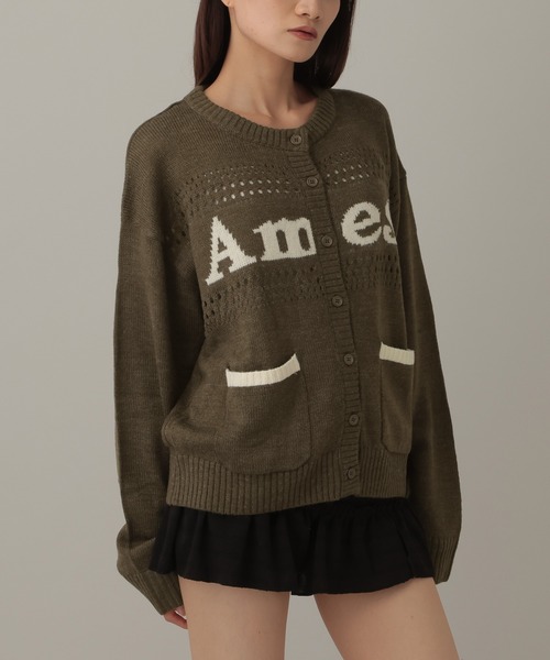 AMESWORLDWIDE（アメスワールドワイド）の「AMES WORLDWIDE／PUNCHED カーディガン（カーディガン/ボレロ・レディース・ブラウン/アイボリー/ブラック・FREE）」の22枚目の写真