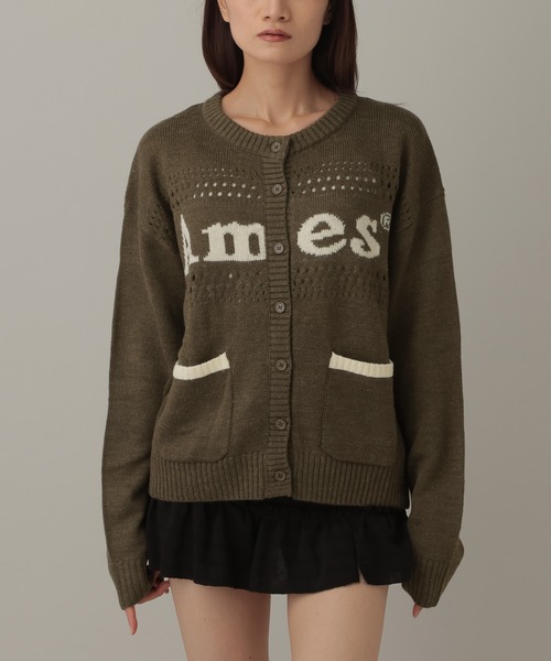 AMESWORLDWIDE（アメスワールドワイド）の「AMES WORLDWIDE／PUNCHED カーディガン（カーディガン/ボレロ・レディース・ブラウン/アイボリー/ブラック・FREE）」の21枚目の写真