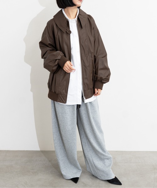 MIDVEIN(ミッドヴェイン)の「leather blouson(ブルゾン・レディース・ブラック/ブラウン・FREE)」の4枚目の写真
