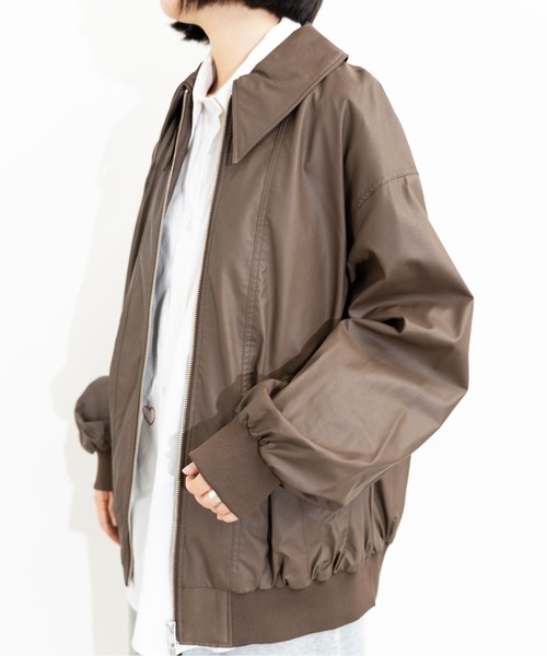 MIDVEIN(ミッドヴェイン)の「leather blouson(ブルゾン・レディース・ブラック/ブラウン・FREE)」の8枚目の写真
