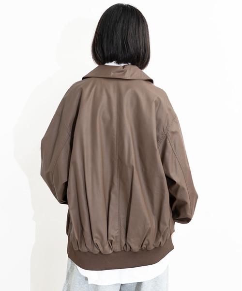 MIDVEIN(ミッドヴェイン)の「leather blouson(ブルゾン・レディース・ブラック/ブラウン・FREE)」の9枚目の写真
