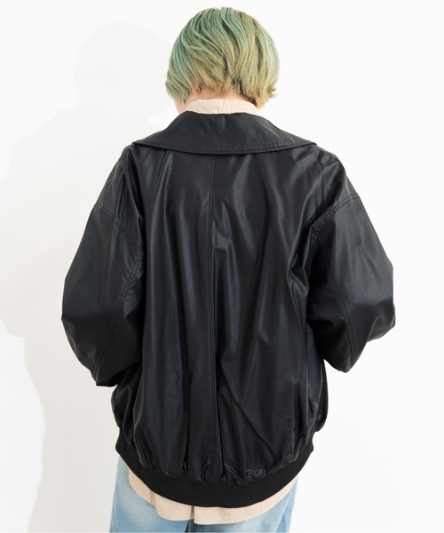 MIDVEIN(ミッドヴェイン)の「leather blouson(ブルゾン・レディース・ブラック/ブラウン・FREE)」の3枚目の写真