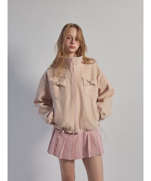 lilLilly（リルリリー）の「リボンポケットジャケット（ブルゾン・レディース・グレー/ピンク・FREE）」の15枚目の写真