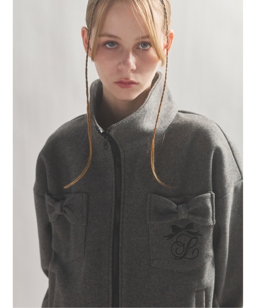 セール】リボンポケットジャケット（ブルゾン）｜lilLilly（リルリリー