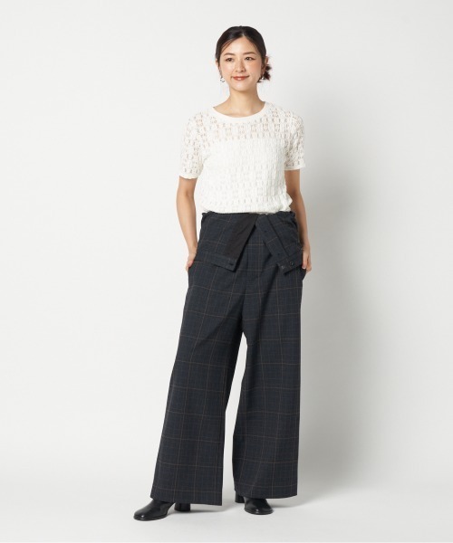 HELIOPOLE（エリオポール）の「JUMP SUITS(BARE TOP)（その他パンツ・レディース・ベージュ/ネイビー・36/38）」の4枚目の写真