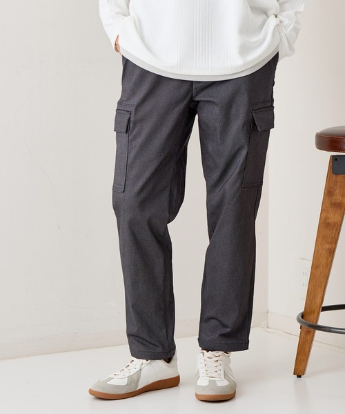 Blue Standard (ブルースタンダード)の「【BLUE STANDARD/ブルースタンダード】快適!スーパーストレッチ起毛カーゴパンツ 暖パン イージーケア 前開き ウエストゴム UVカット(カーゴパンツ・メンズ・カーキ/チャコールグレー/ブラック・MEDIUM/LARGE/X-LARGE)」の3枚目の写真