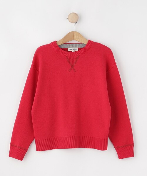 SHOO・LA・RUE（シューラルー）の「【100-150cm/リンク可】シンプルだから使いやすい カラーニット（ニット/セーター・キッズ・ネイビー/グリーン/ピンク系/パープル系4・10/11/12/13/14/15 ）」の4枚目の写真