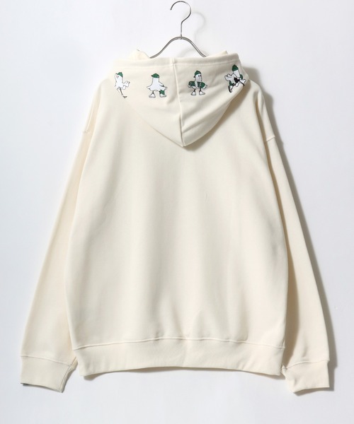 VISION STREET WEAR（ヴィジョンストリートウェア）の「2025AW VISION STREET WEAR/ヴィジョンストリートウエア オーバーサイズ 裏毛 オバケ/ ゴーストプリント スウェットプルオーバーパーカー レディース メンズ  トレーナー（パーカー・レディース・チャコール/オフホワイト/ワイン・M/LL/L）」の5枚目の写真