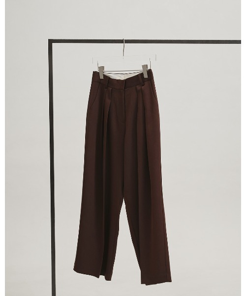 TODAYFUL（トゥデイフル）の「Tuck Wide Trousers（その他パンツ・レディース・チョコ/セージグリーン/ブラック・36inch/38inch）」の8枚目の写真