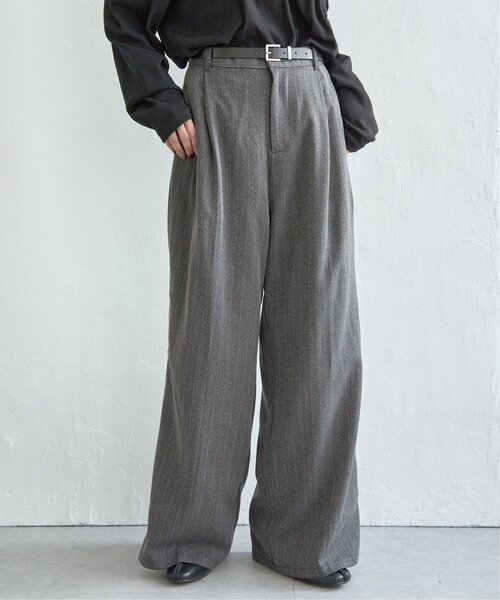 notch.(ノッチ)の「ライン入りパンツ(スラックス・レディース・ブラウン/グレー/チャコール・M)」の21枚目の写真