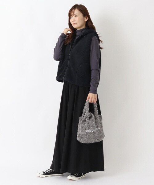 one'sterrace（ワンズテラス）の「ＨＥ　ラメシャギーロゴバッグ（トートバッグ・レディース・シルバー系8/グレー系その他7・99）」の5枚目の写真