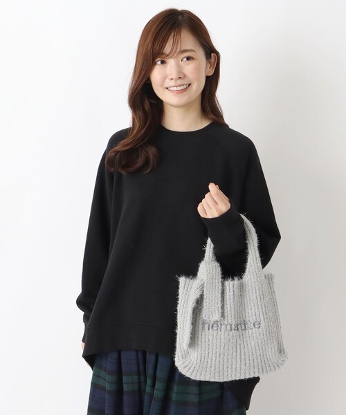 one'sterrace（ワンズテラス）の「ＨＥ　ラメシャギーロゴバッグ（トートバッグ・レディース・シルバー系8/グレー系その他7・99）」の6枚目の写真