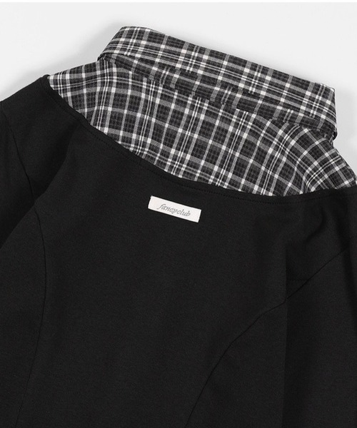 FANCY CLUB(ファンシークラブ)の「FANCY CLUB/シャツレイヤードロンT(Tシャツ/カットソー・レディース・ブラック/グレー・FREE)」の16枚目の写真