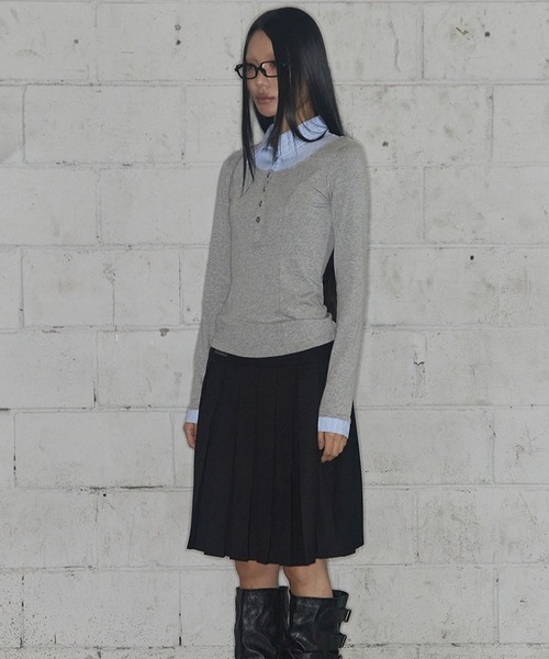 セール】FANCY CLUB／シャツレイヤードロンT（Tシャツ/カットソー