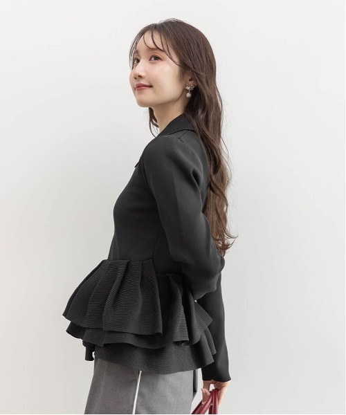 RANDA（ランダ）の「ランダムペプラムスポンディッシュニット（ニット/セーター・レディース・パープル/ブラック/グレー・FREE）」の11枚目の写真