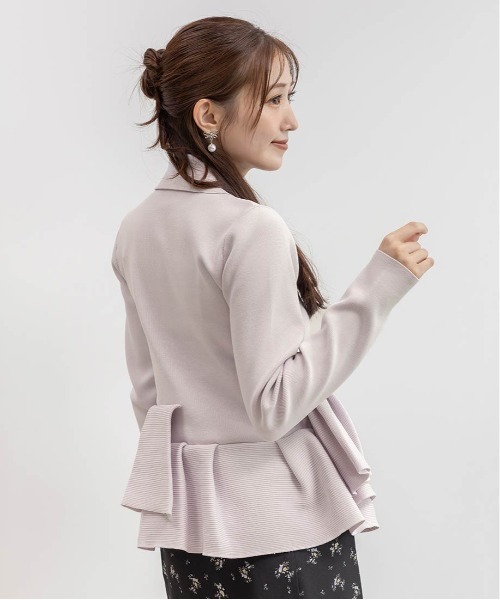 RANDA（ランダ）の「ランダムペプラムスポンディッシュニット（ニット/セーター・レディース・パープル/ブラック/グレー・FREE）」の14枚目の写真