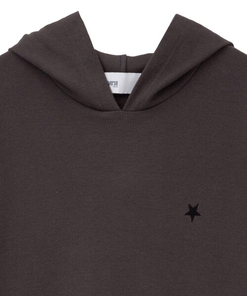 CONVERSE TOKYO（コンバーストウキョウ）の「RIB HOODIE DRESS（ワンピース・レディース・キャメル/チャコールグレー・FREE）」の8枚目の写真