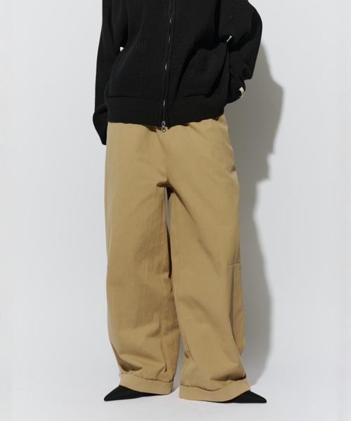 HANNE（アン）の「コットンロールアップカーブパンツ（その他パンツ・レディース・ベージュ/ネイビー/ホワイト/ブラック・S/M）」の4枚目の写真