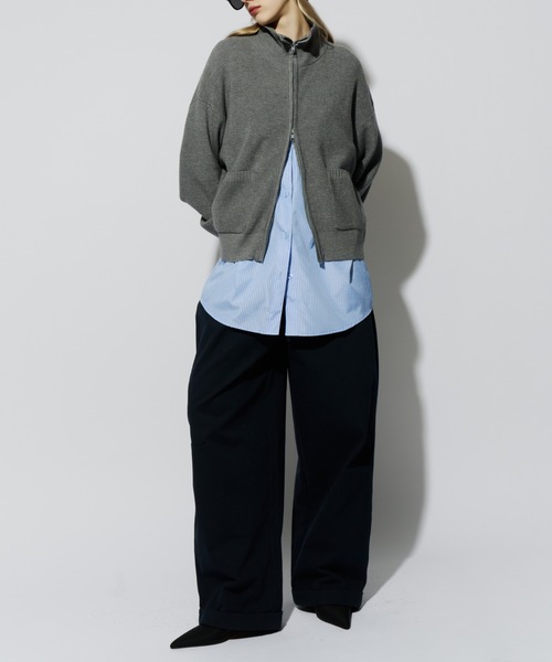 HANNE（アン）の「コットンロールアップカーブパンツ（その他パンツ・レディース・ベージュ/ネイビー/ホワイト/ブラック・S/M）」の3枚目の写真