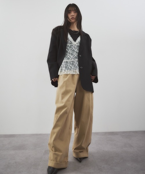 HANNE（アン）の「コットンロールアップカーブパンツ（その他パンツ・レディース・ベージュ/ネイビー/ホワイト/ブラック・S/M）」の22枚目の写真