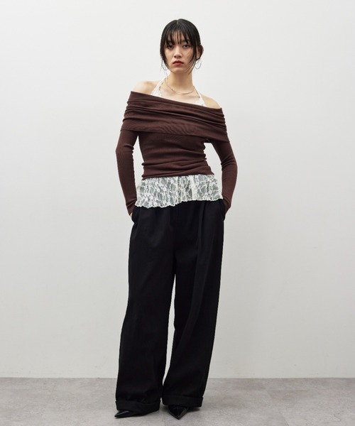 HANNE（アン）の「コットンロールアップカーブパンツ（その他パンツ・レディース・ベージュ/ネイビー/ホワイト/ブラック・S/M）」の17枚目の写真