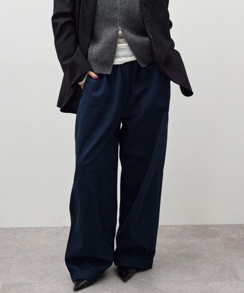 HANNE（アン）の「コットンロールアップカーブパンツ（その他パンツ・レディース・ベージュ/ネイビー/ホワイト/ブラック・S/M）」の8枚目の写真