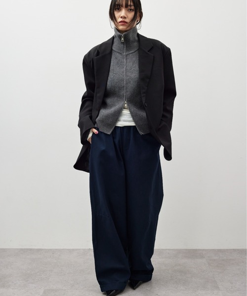 HANNE（アン）の「コットンロールアップカーブパンツ（その他パンツ・レディース・ベージュ/ネイビー/ホワイト/ブラック・S/M）」の7枚目の写真