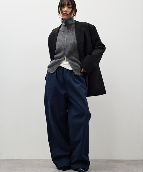 HANNE（アン）の「コットンロールアップカーブパンツ（その他パンツ・レディース・ベージュ/ネイビー/ホワイト/ブラック・S/M）」の6枚目の写真