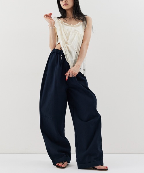 HANNE(アン)の「コットンロールアップカーブパンツ(その他パンツ・レディース・ベージュ/ネイビー/ホワイト/ブラック/ライトベージュ/カーキ・S/M)」の13枚目の写真