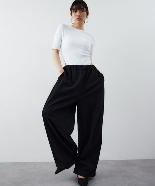 HANNE(アン)の「コットンロールアップカーブパンツ(その他パンツ・レディース・ベージュ/ネイビー/ホワイト/ブラック/ライトベージュ/カーキ・S/M)」の12枚目の写真