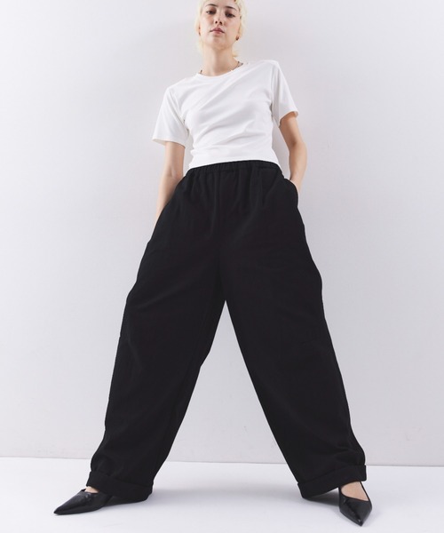 HANNE(アン)の「コットンロールアップカーブパンツ(その他パンツ・レディース・ベージュ/ネイビー/ホワイト/ブラック/ライトベージュ/カーキ・S/M)」の17枚目の写真