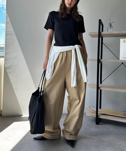 HANNE(アン)の「コットンロールアップカーブパンツ(その他パンツ・レディース・ベージュ/ネイビー/ホワイト/ブラック/ライトベージュ/カーキ・S/M)」の20枚目の写真