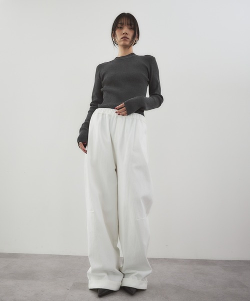 HANNE（アン）の「コットンロールアップカーブパンツ（その他パンツ・レディース・ベージュ/ネイビー/ホワイト/ブラック・S/M）」の15枚目の写真