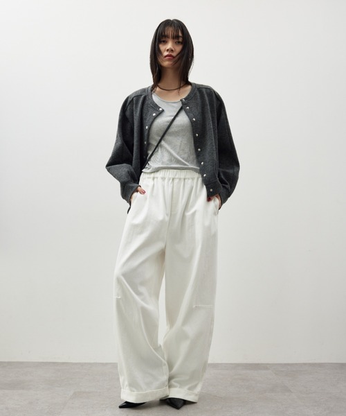 HANNE（アン）の「コットンロールアップカーブパンツ（その他パンツ・レディース・ベージュ/ネイビー/ホワイト/ブラック・S/M）」の13枚目の写真