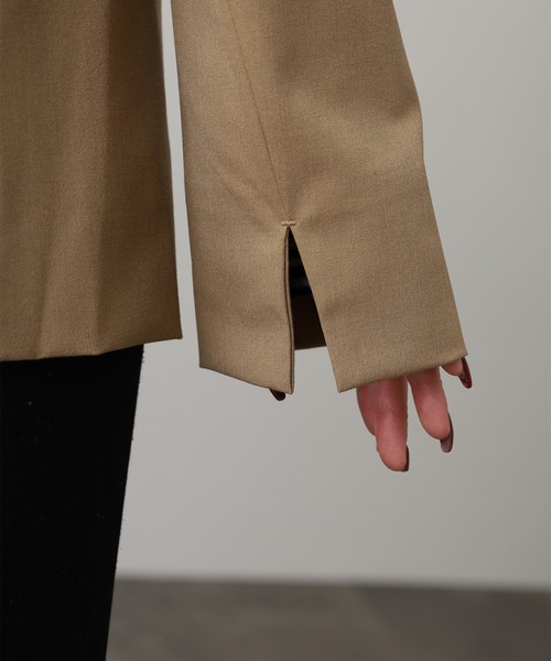 OMNES（オムネス）の「TRストレッチ ノーカラージャケット（ノーカラージャケット・レディース・グレー/ブラック/ベージュ・L/M）」の22枚目の写真