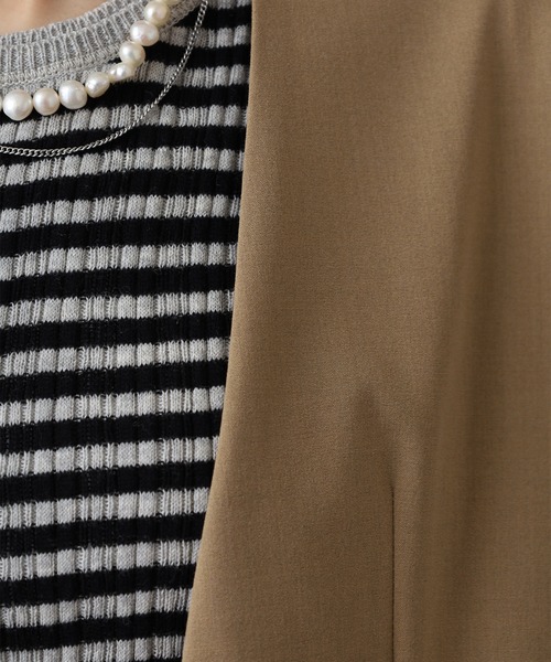 OMNES（オムネス）の「TRストレッチ ノーカラージャケット（ノーカラージャケット・レディース・グレー/ブラック/ベージュ・L/M）」の19枚目の写真