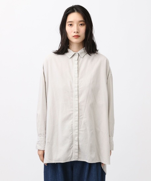 studio CLIP（スタディオクリップ）の「《natural by clip》製品染めシャツコールチュニック（その他トップス・レディース・ブルー/ライトグレー/スモーク・FREE）」の17枚目の写真