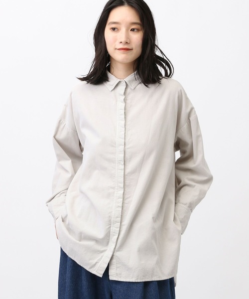 studio CLIP（スタディオクリップ）の「《natural by clip》製品染めシャツコールチュニック（その他トップス・レディース・ブルー/ライトグレー/スモーク・FREE）」の11枚目の写真