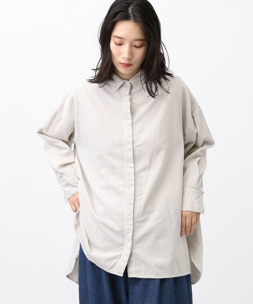 studio CLIP（スタディオクリップ）の「《natural by clip》製品染めシャツコールチュニック（その他トップス・レディース・ブルー/ライトグレー/スモーク・FREE）」の10枚目の写真