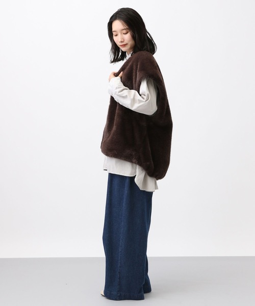 studio CLIP（スタディオクリップ）の「《natural by clip》製品染めシャツコールチュニック（その他トップス・レディース・ブルー/ライトグレー/スモーク・FREE）」の8枚目の写真