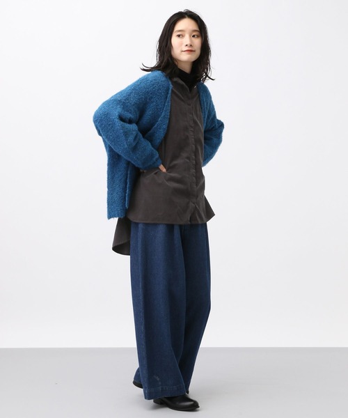 studio CLIP（スタディオクリップ）の「《natural by clip》製品染めシャツコールチュニック（その他トップス・レディース・ブルー/ライトグレー/スモーク・FREE）」の12枚目の写真