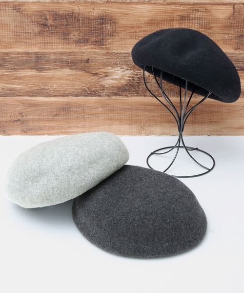 Sense of Grace（センスオブグレース）の「ウールメルトン ビッグ バスクベレー（ハンチング/ベレー帽・メンズ・アッシュグレー/ブラック/チャコール・FREE）」の10枚目の写真