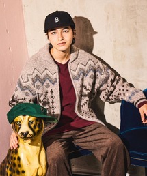 niko and... | 雪柄カウチンニットカーディガン(ニット/セーター)