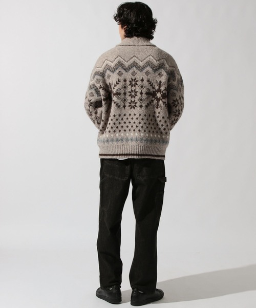 雪柄カウチンニットカーディガン（ニット/セーター）｜niko and