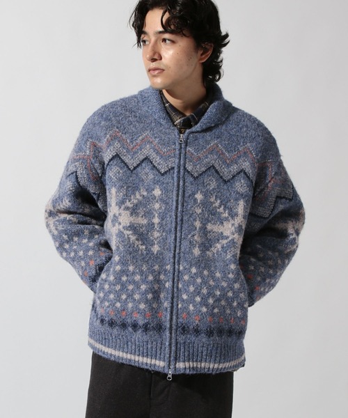 雪柄カウチンニットカーディガン（ニット/セーター）｜niko and